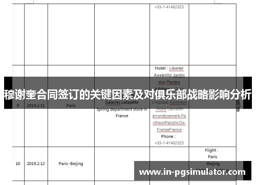 穆谢奎合同签订的关键因素及对俱乐部战略影响分析