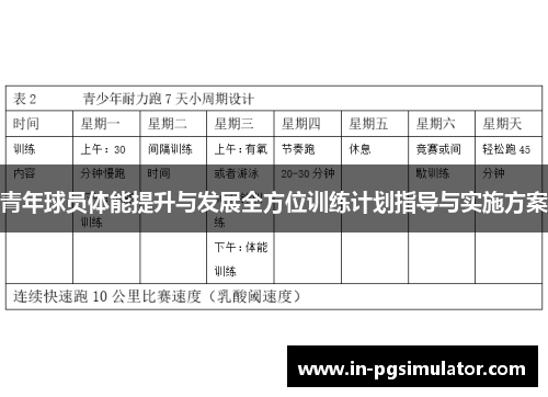 青年球员体能提升与发展全方位训练计划指导与实施方案 青年球员体能提升与发展全方位训练计划指导与实施方案